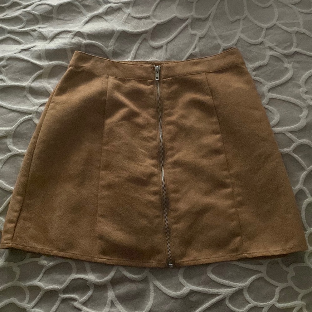 Suede skirt